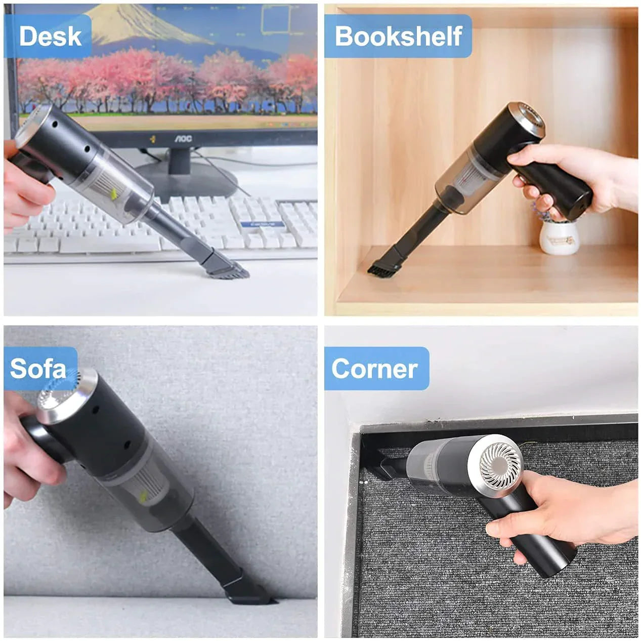 Portable Mini Wireless Car Vacuum Cleaner, Wet Dry Dual Use Handheld Auto Vacuum Cleaner