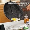 SENSARTE Nonstick Frying Pan Skillet, Swiss Granite Coating Omelette Pan, Healthy Stone Cookware Chef's Pan, PFOA Free (8/9.5/10/11/12.5 Inch) (9.5 Inch)