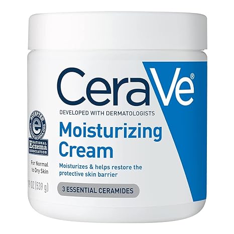 CeraVe Moisturizing Cream | Body and Face Moisturizer for Dry Skin | Body Cream with Hyaluronic Acid and Ceramides | Daily Moisturizer | Oil-Free | Fragrance Free | Non-Comedogenic | 19 Ounce